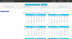 Desktop Screenshot of calendarioecuador.net