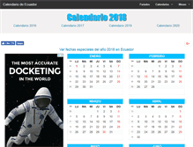 Tablet Screenshot of calendarioecuador.net